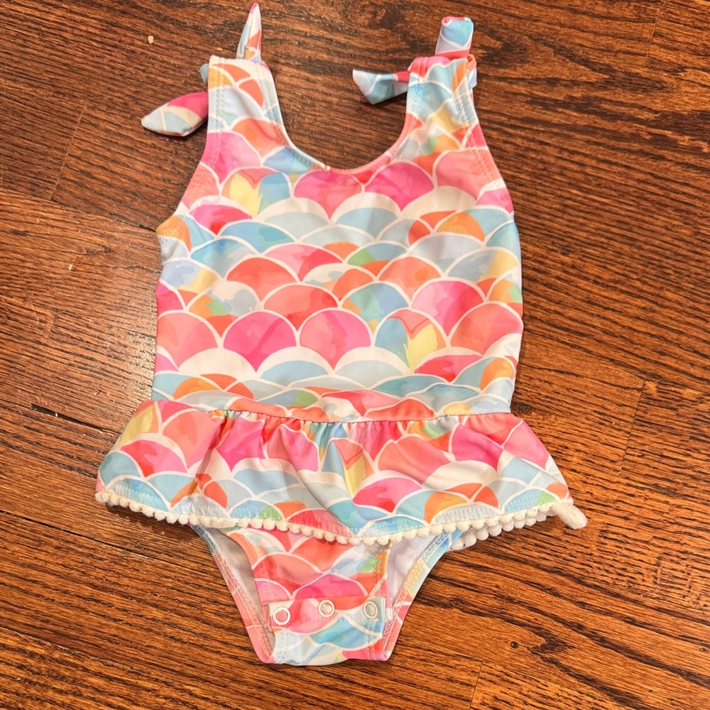 Snapper Rock Multicolor Scallop Kids One Piece
